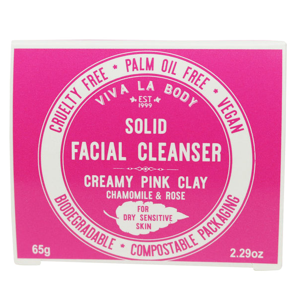 Facial Cleanser Creamy Pink Clay For Sensitive To Dry Skin